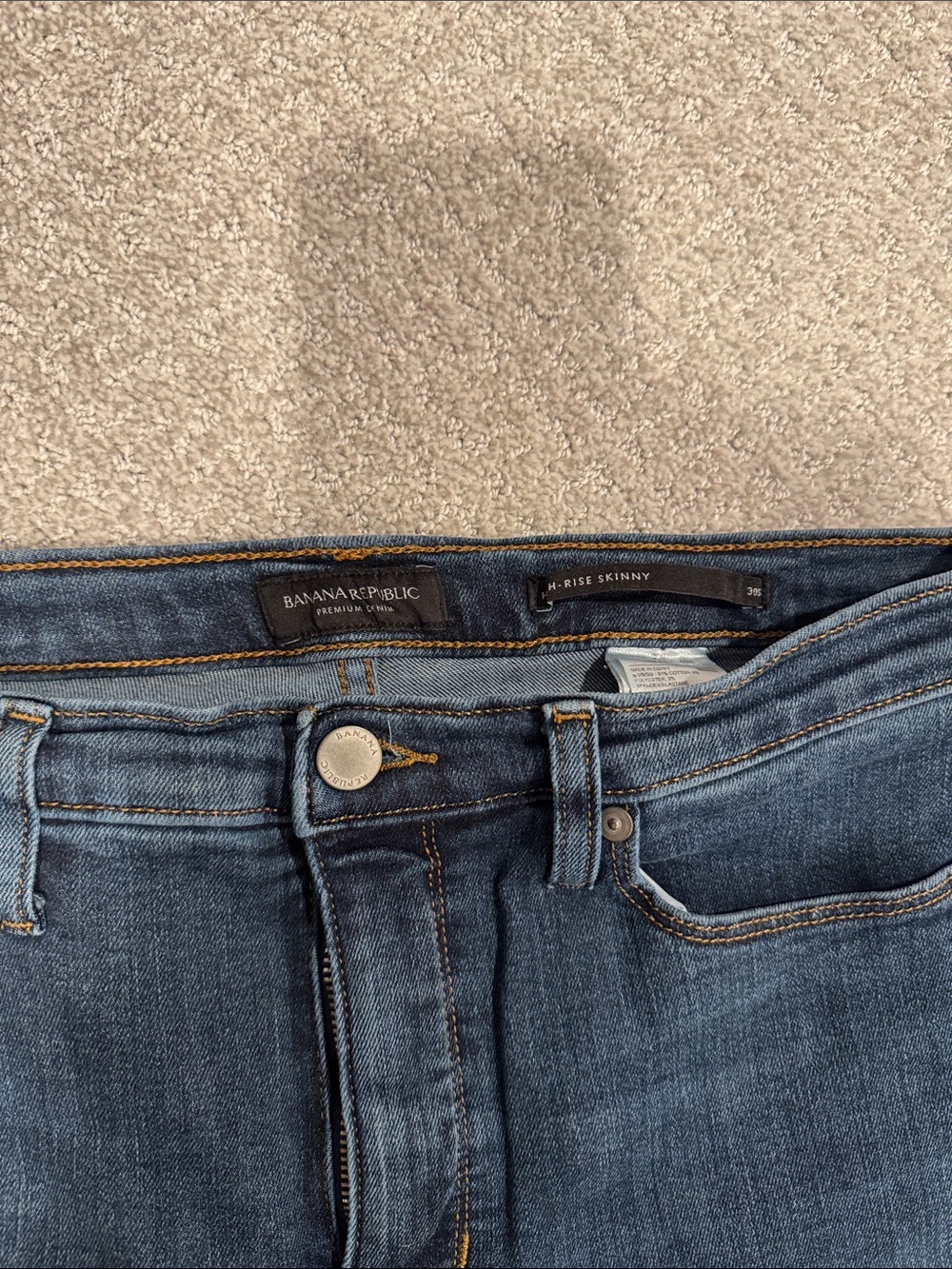 Banana Republic Medium Blue High-Rise Skinny Jeans